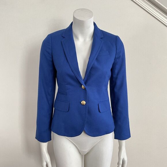100% Wool Schoolboy Blazer J. Crew Blue Long Sleeve Gold Buttons 2P - Picture 13 of 14